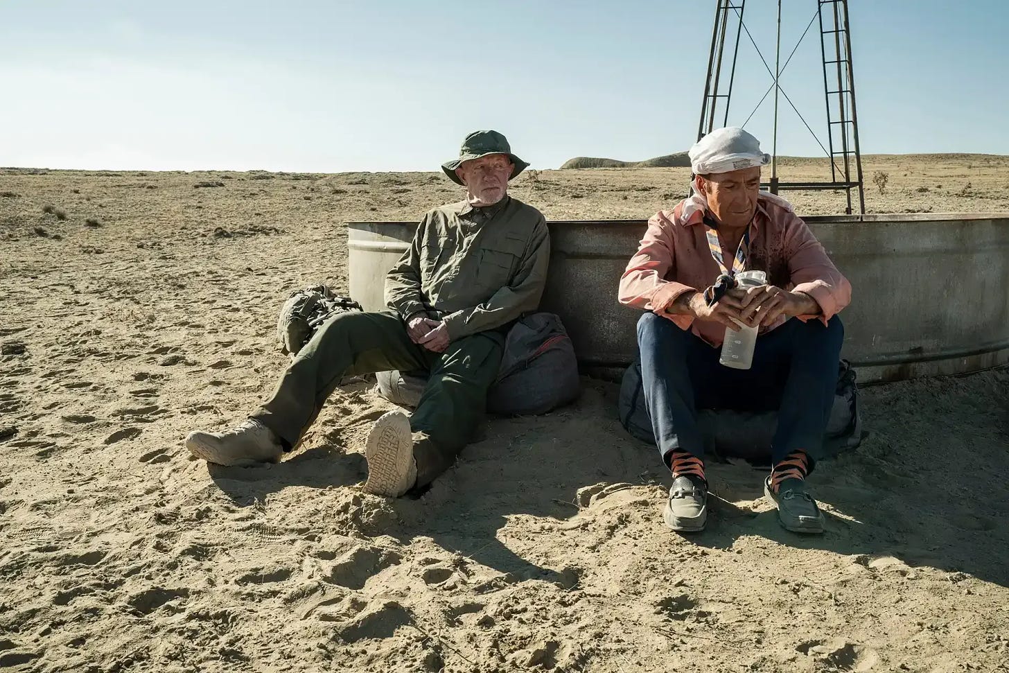 Jimmy and Mike in the desert