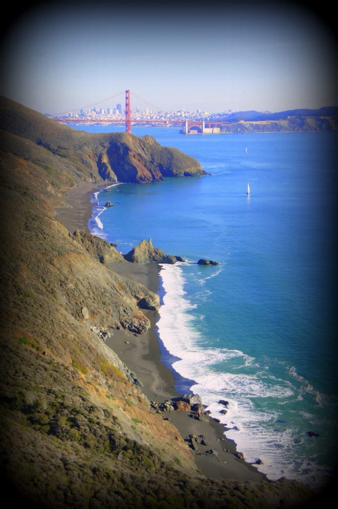 Marin Headlands looking into San Francisco.