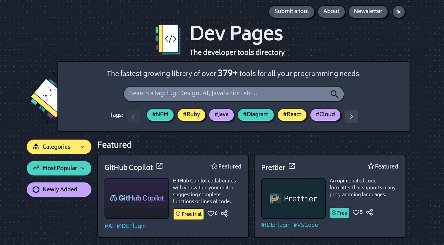 Dev Pages Dark Mode