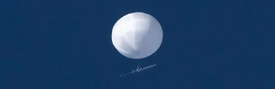 The Chinese Spy Balloon over the United States in February 2023