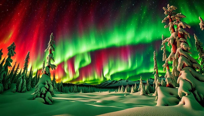 Aurora Borealis artist impression