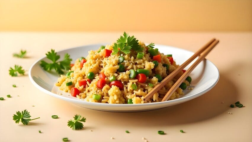 stir fried rice with chicken