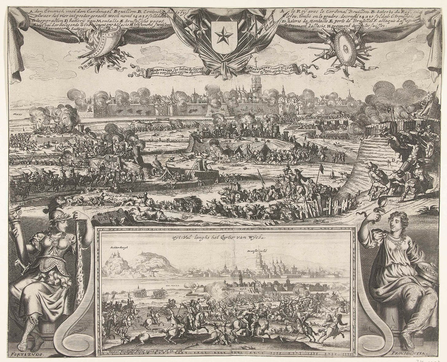 Siege of Maastricht by Louis XIV, 1673, Gaspar | CanvasPrints.com