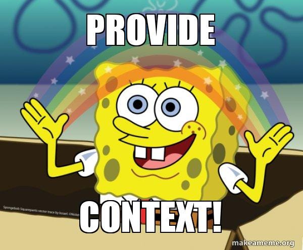 Provide Context! - Rainbow Spongbob | Make a Meme