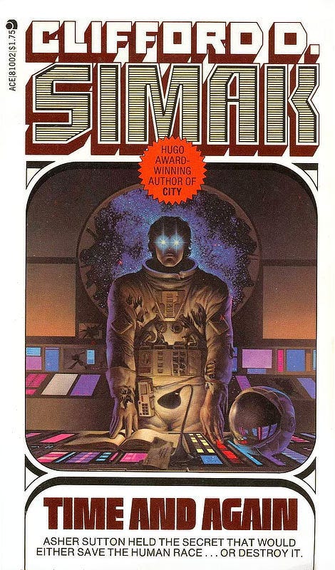 Book cover for TIME AND AGAIN by Clifford D. Simak, published by ACE Books