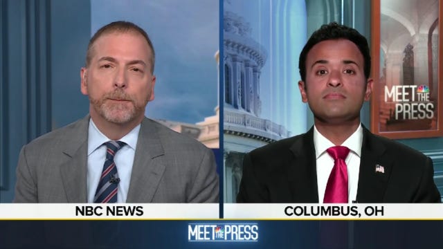 Vivek Ramaswamy Tells NBC's Chuck Todd That Mike Pence Should Have  Overturned the 2020 Election Results for Donald Trump (Video)
