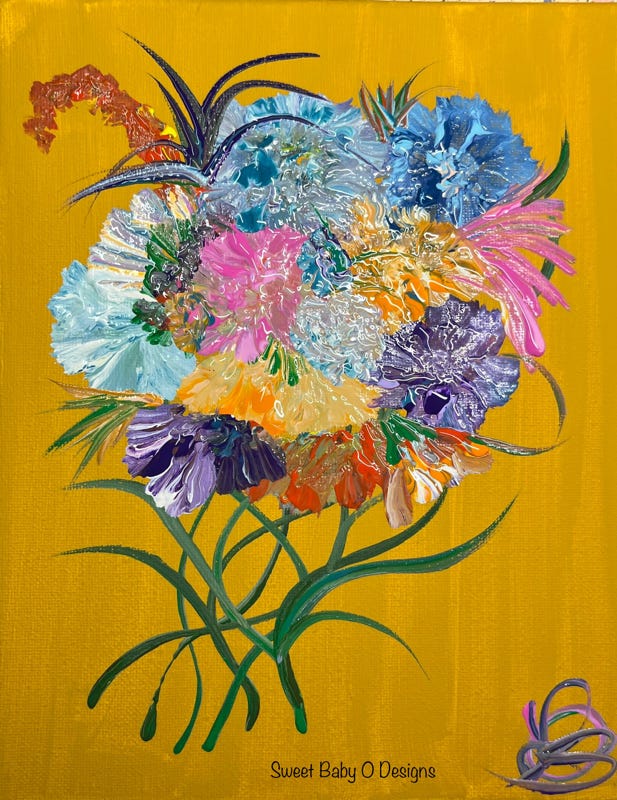 Tie Dye Flowers - by Lynn Browder - Sweet Baby O
