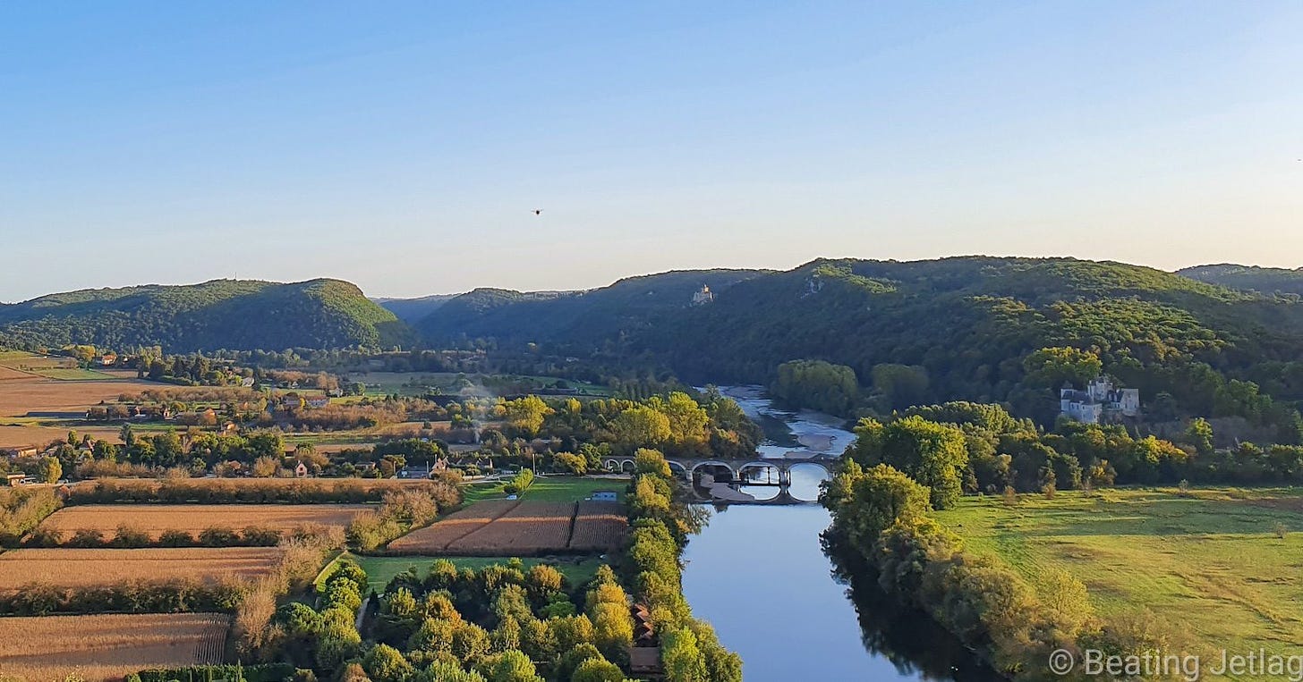 An aerial view of Périgord, France