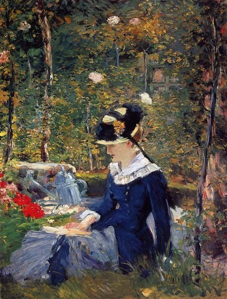 Young woman in the garden, 1880 - Edouard Manet