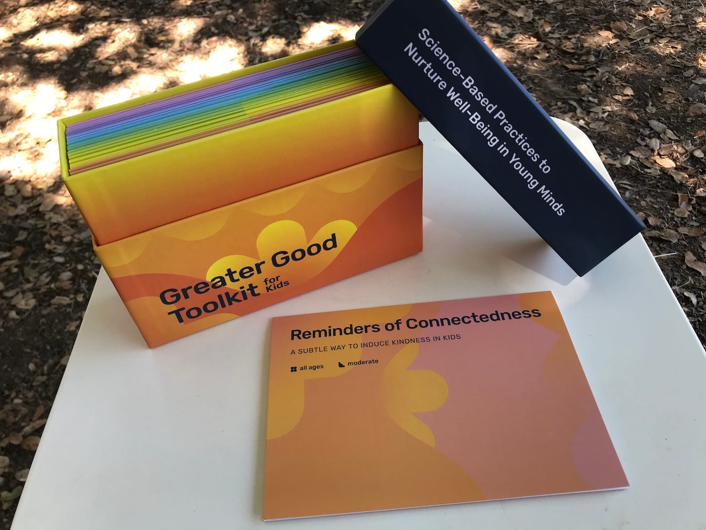 Photo of the Greater Good Toolkit for kids unboxed