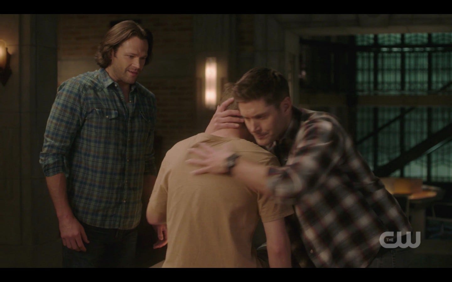 dean winchester hugs jack tight spn 1408