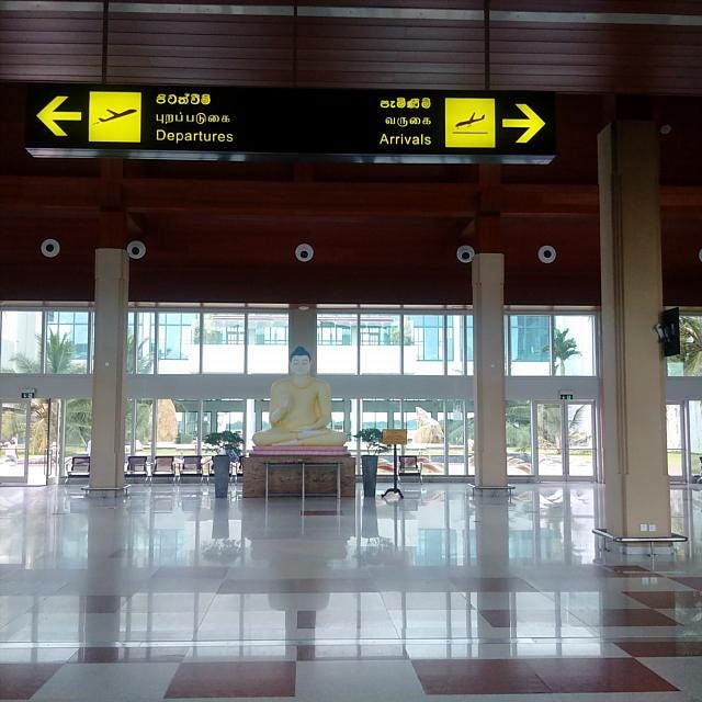 The passenger terminal of Mattala Rajapaksa International Airport. Image: Wade Shepard