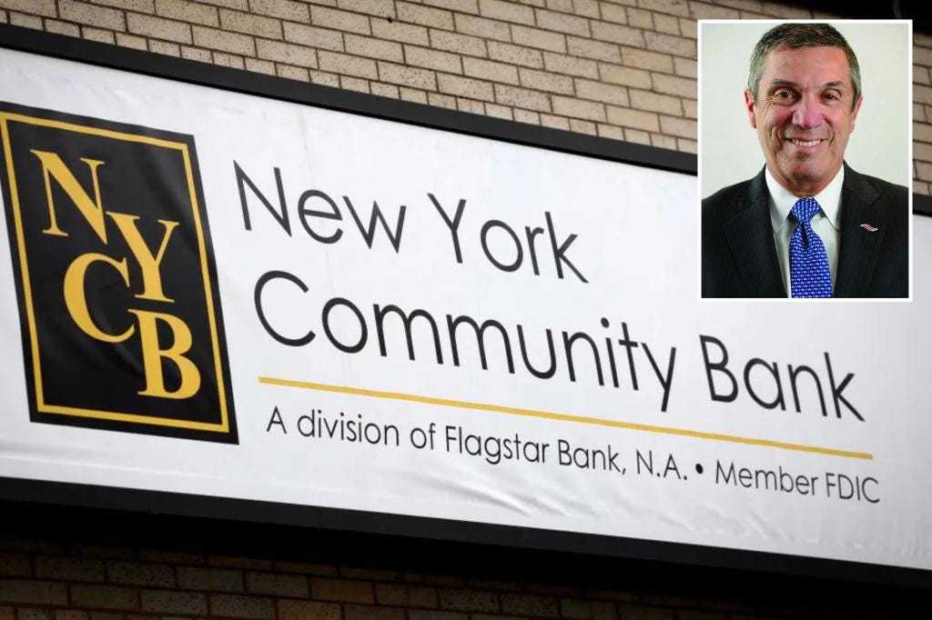 NYCB shares fall 28% as bank admits weak loan oversight, CEO change