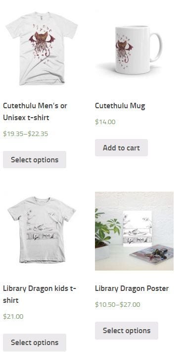 Here's a few things from my shop, on Printful mock-ups. 