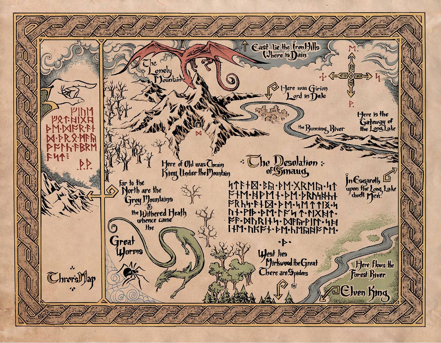 This rendition of Thror's map is absolutely gorgeous : TheHobbit