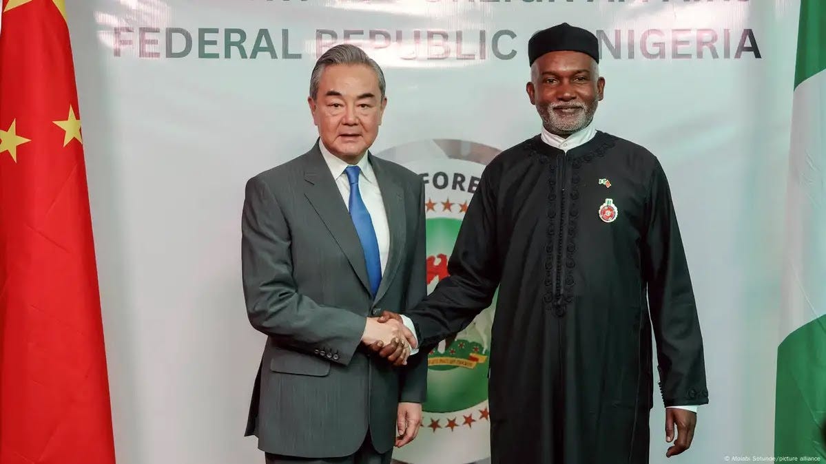 Chinese Foreign Minister Wang Yi met with Nigerian Foreign Minister Yusuf Maitama Tuggar in Abuja, Nigeria on January 9, 2025