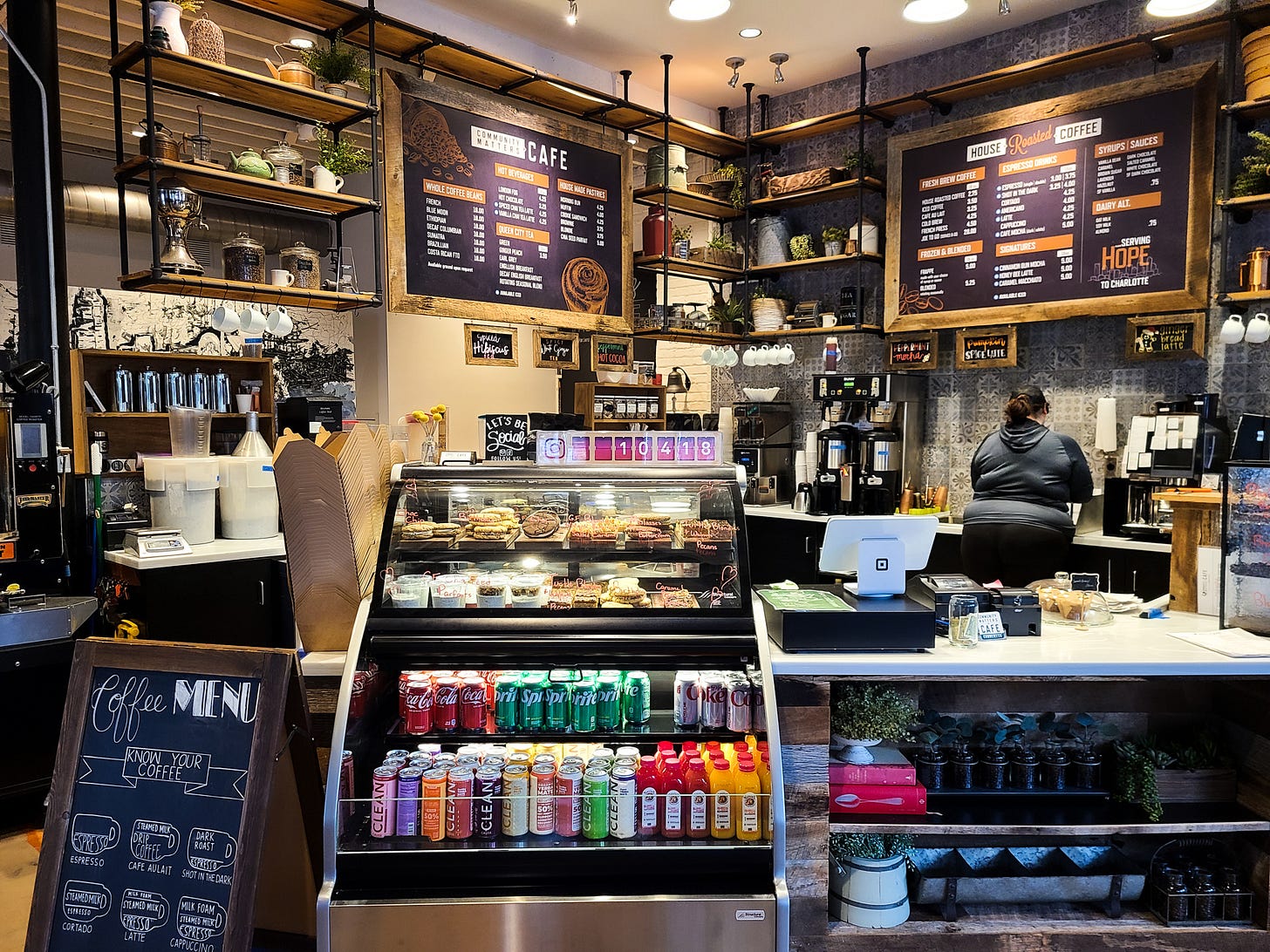 Community Matters Cafe coffee shop counter