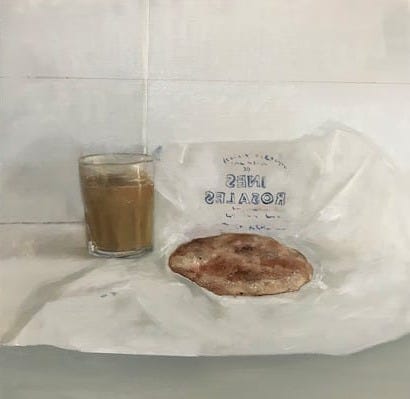 Café con torta de Inés Rosales, de Pepe Baena Nieto. Imagen proporcionada por el artista.
