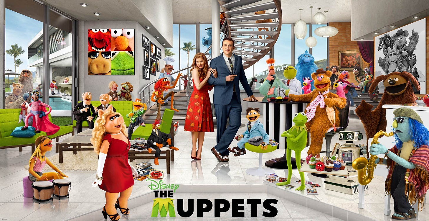 Cast of the 2011 Muppet Movie Desktop Wallpaper
