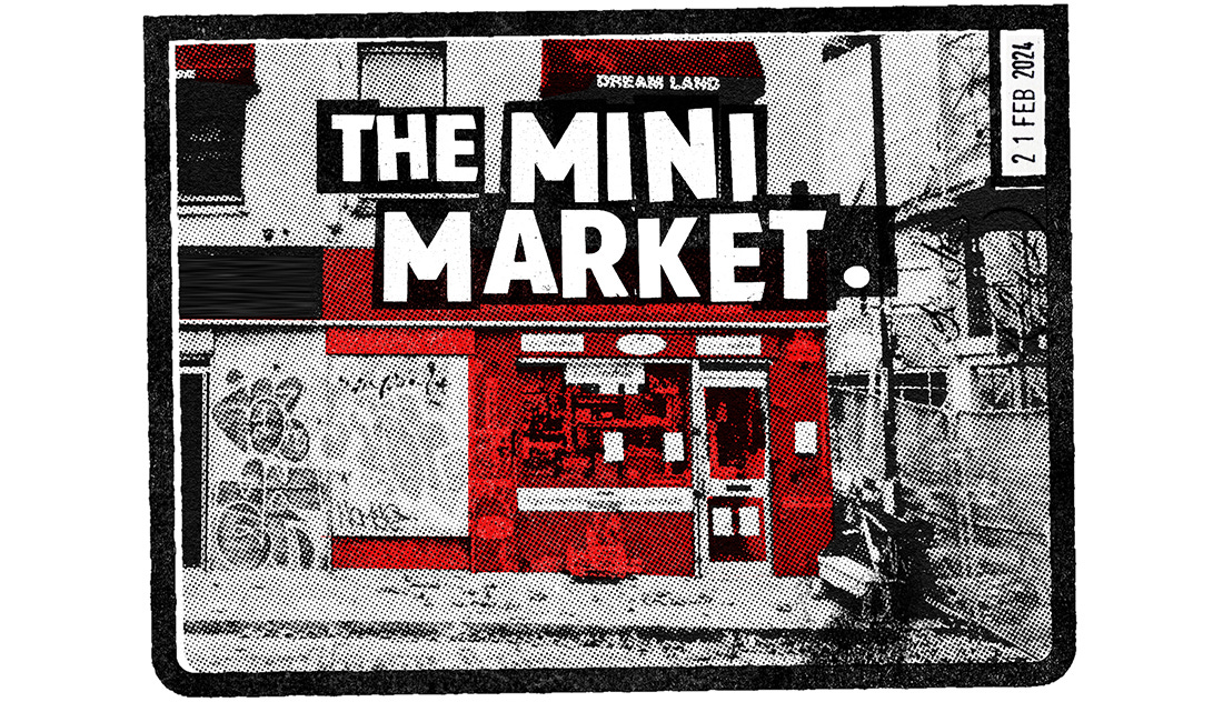 An image of a mini market, looking pretty run down.