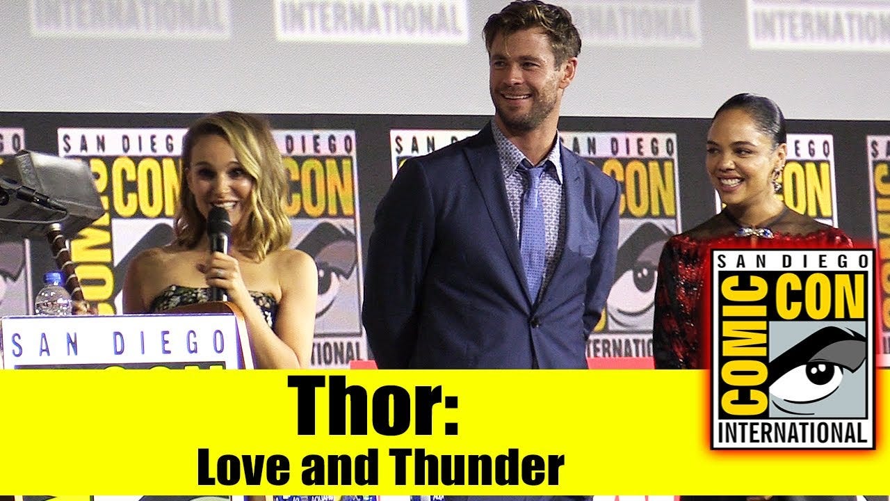 thor love and thunder chris hemsworth tessa thompson natalie portman