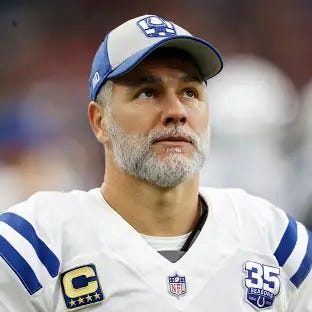 HOUSTON, TX - DECEMBER 09:  Adam Vinatieri #4 of the Indianapolis Colts watches the scoreboard in the first half against the Houston Texans at NRG Stadium on December 9, 2018 in Houston, Texas.  (Photo by Tim Warner/Getty Images)