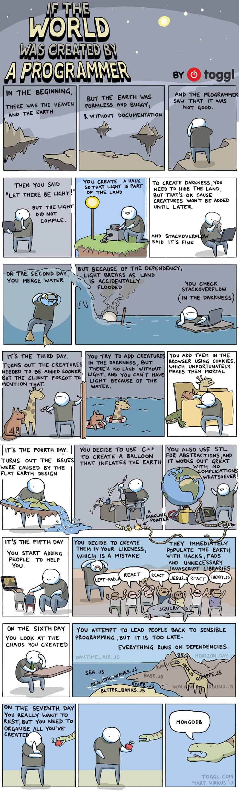If The World Was Created By a Programmer Comic