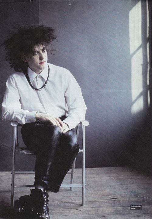 Robert Smith of The Cure. Goths have gone so much farther than he ever dared. https://www.pinterest.com/pin/6122149480548382/