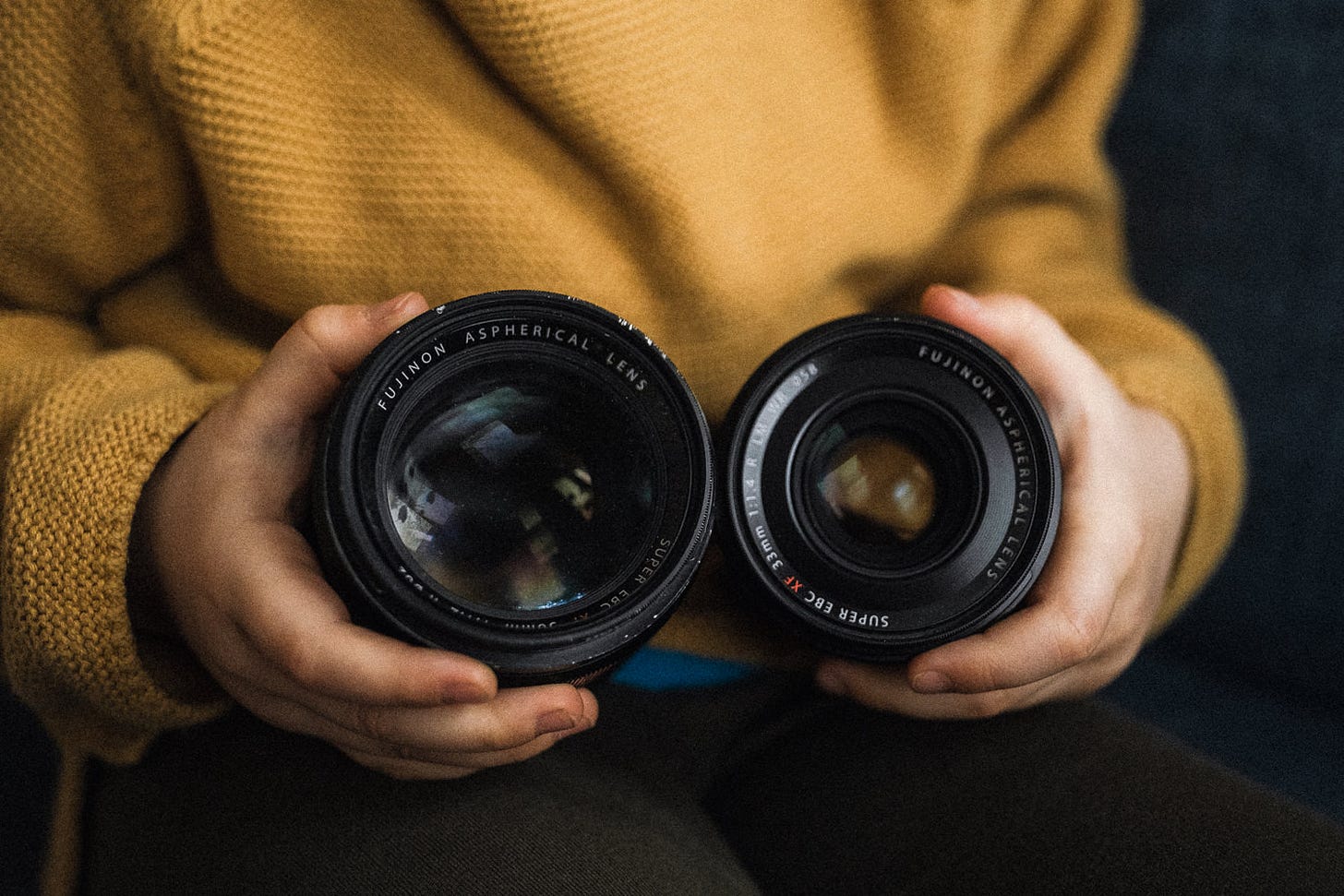Fujinon 56/1.2 and Fujinon 33/1.4.