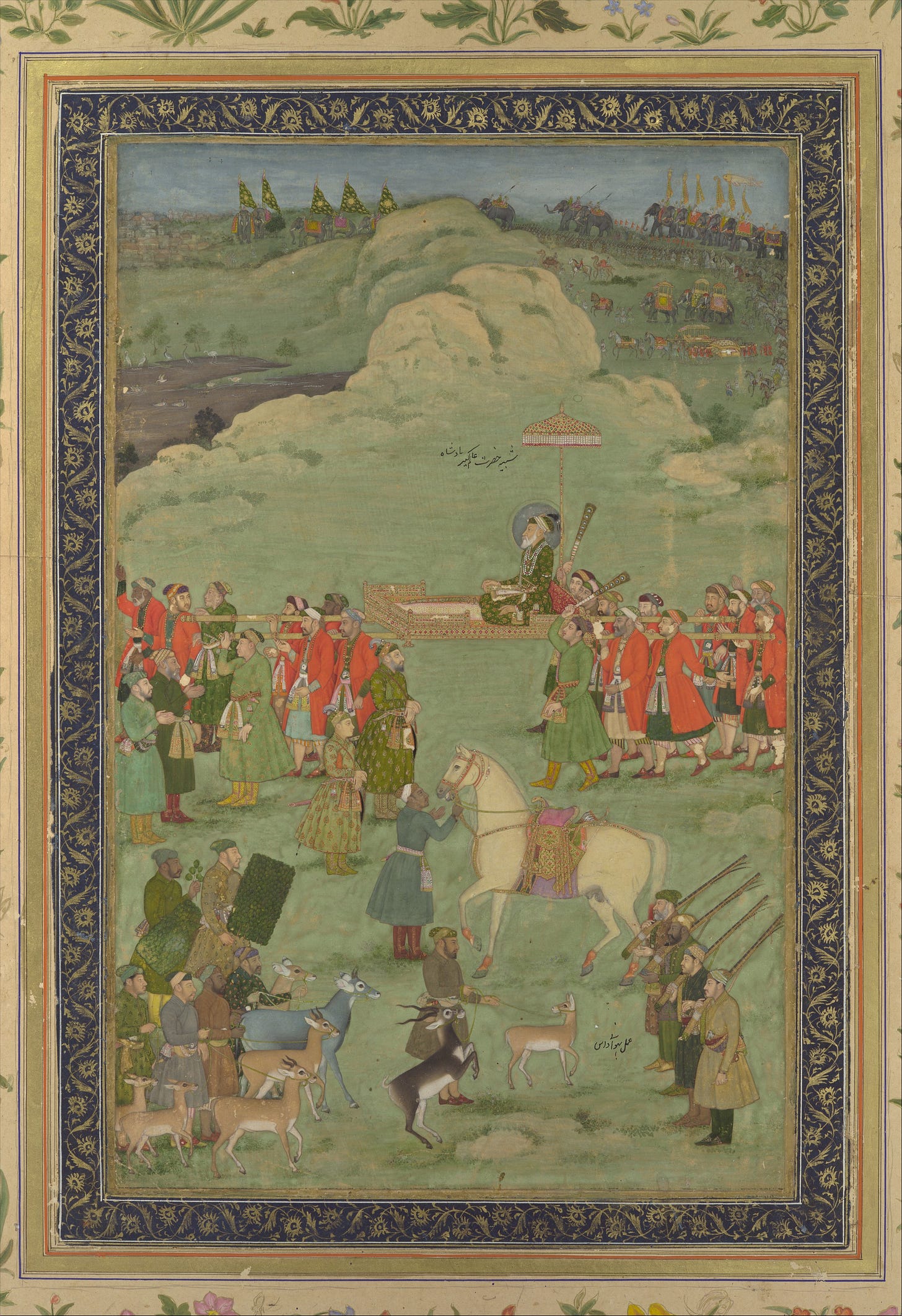 Painting by Bhavanidas | The Emperor Aurangzeb Carried on a Palanquin | The  Metropolitan Museum of Art