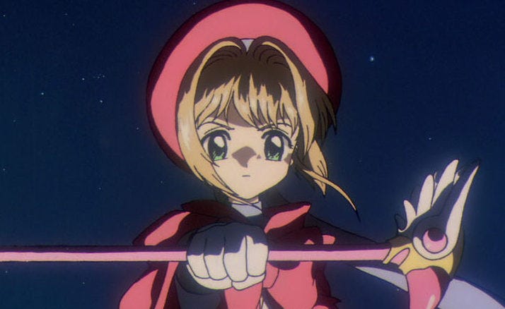 Cardcaptor Sakura holding a wand