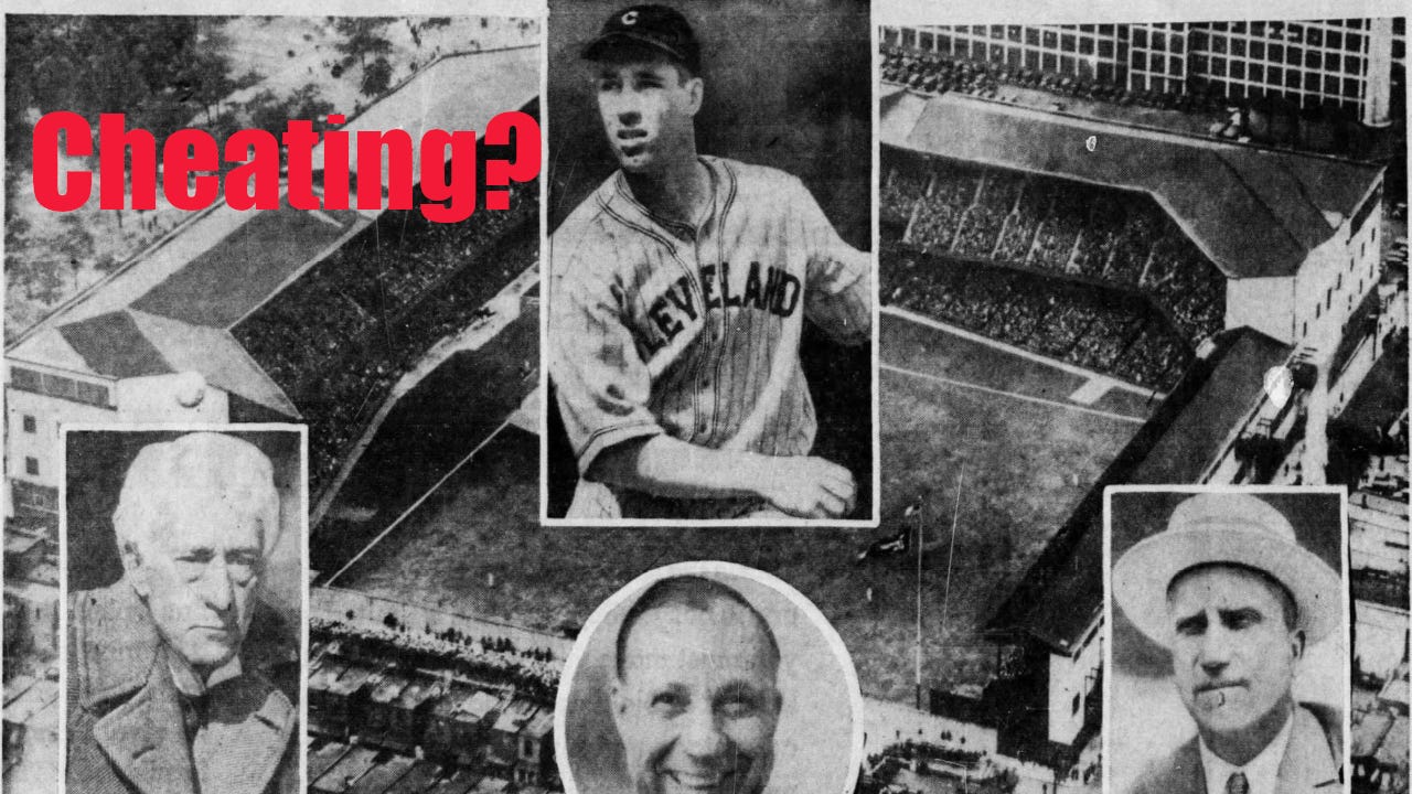 Bob Feller Baseball Replay Journal Cheating Cleveland