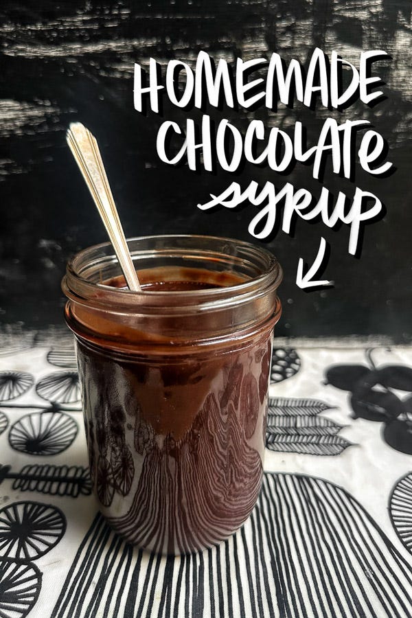 Make your own Homemade Chocolate Syrup in minutes! This easy, all-natural recipe is perfect for ice cream, milk, and coffee lovers alike. Save this for your next chocolate craving! Recipe on Shutterbean.com