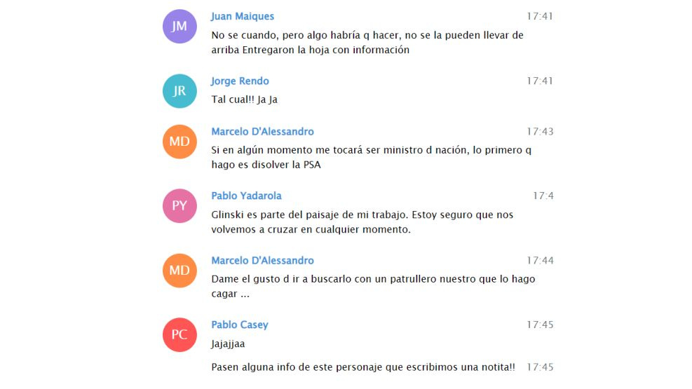 chats entre jueces, dirigentes macristas y empresarios de medios