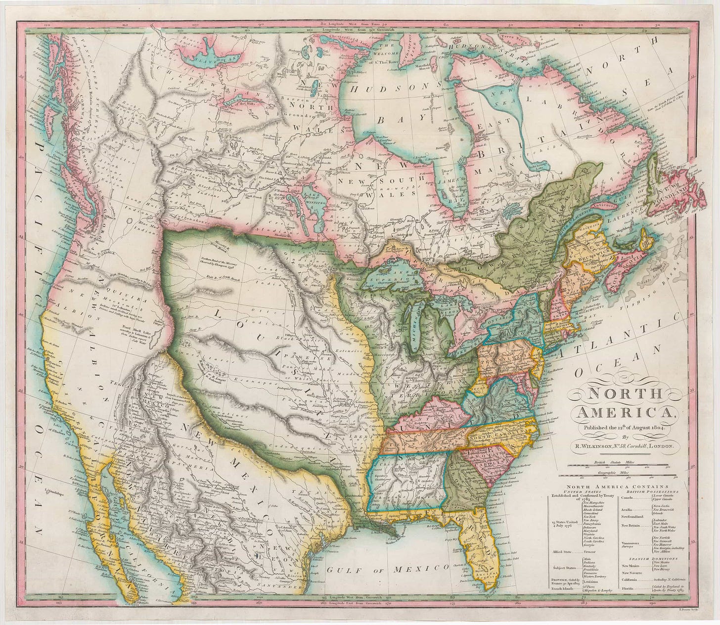 First map to illustrate the Louisiana Purchase in full ...