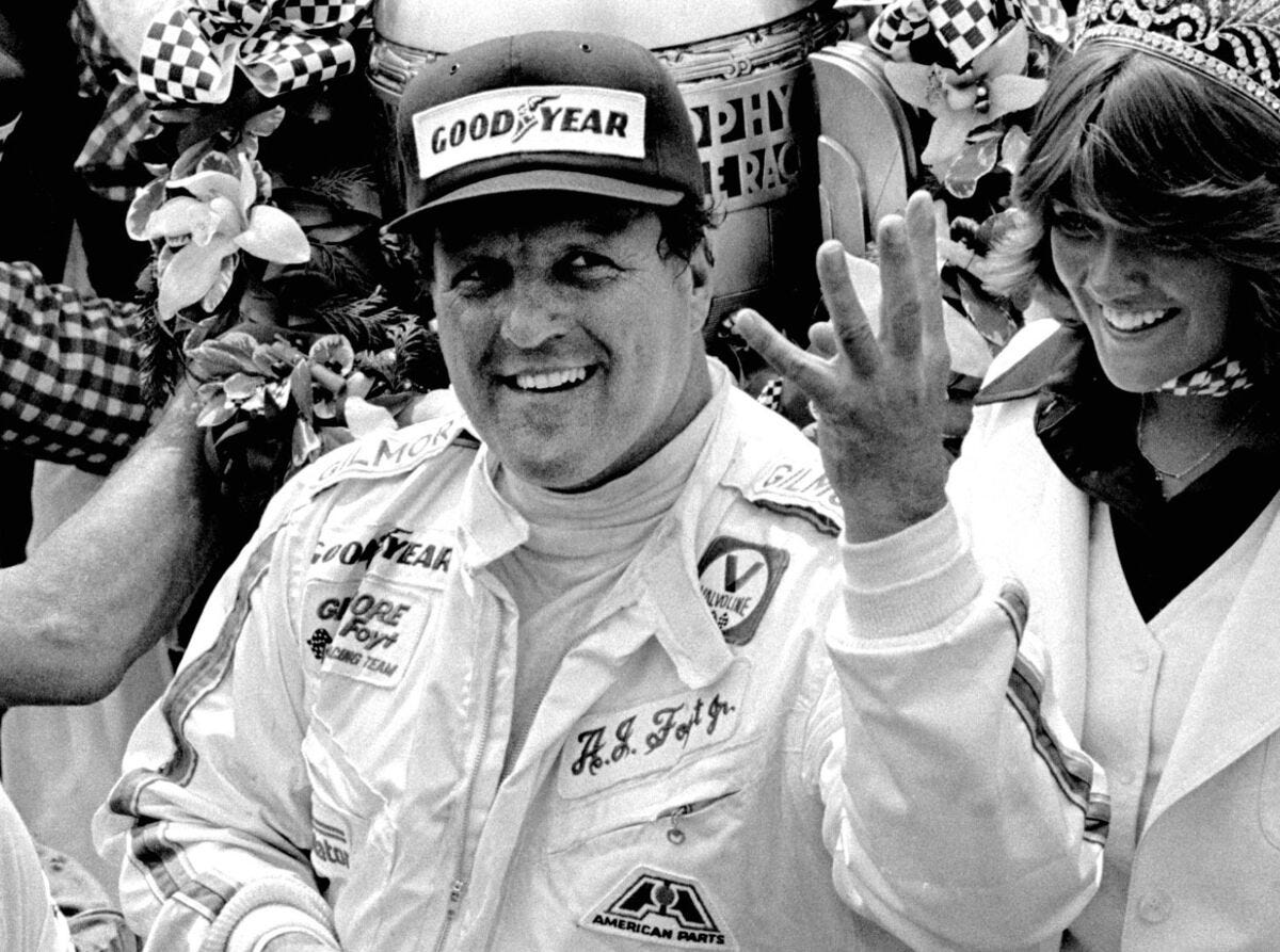 This date in sports: A.J. Foyt wins fourth Indianapolis 500s - Los Angeles  Times