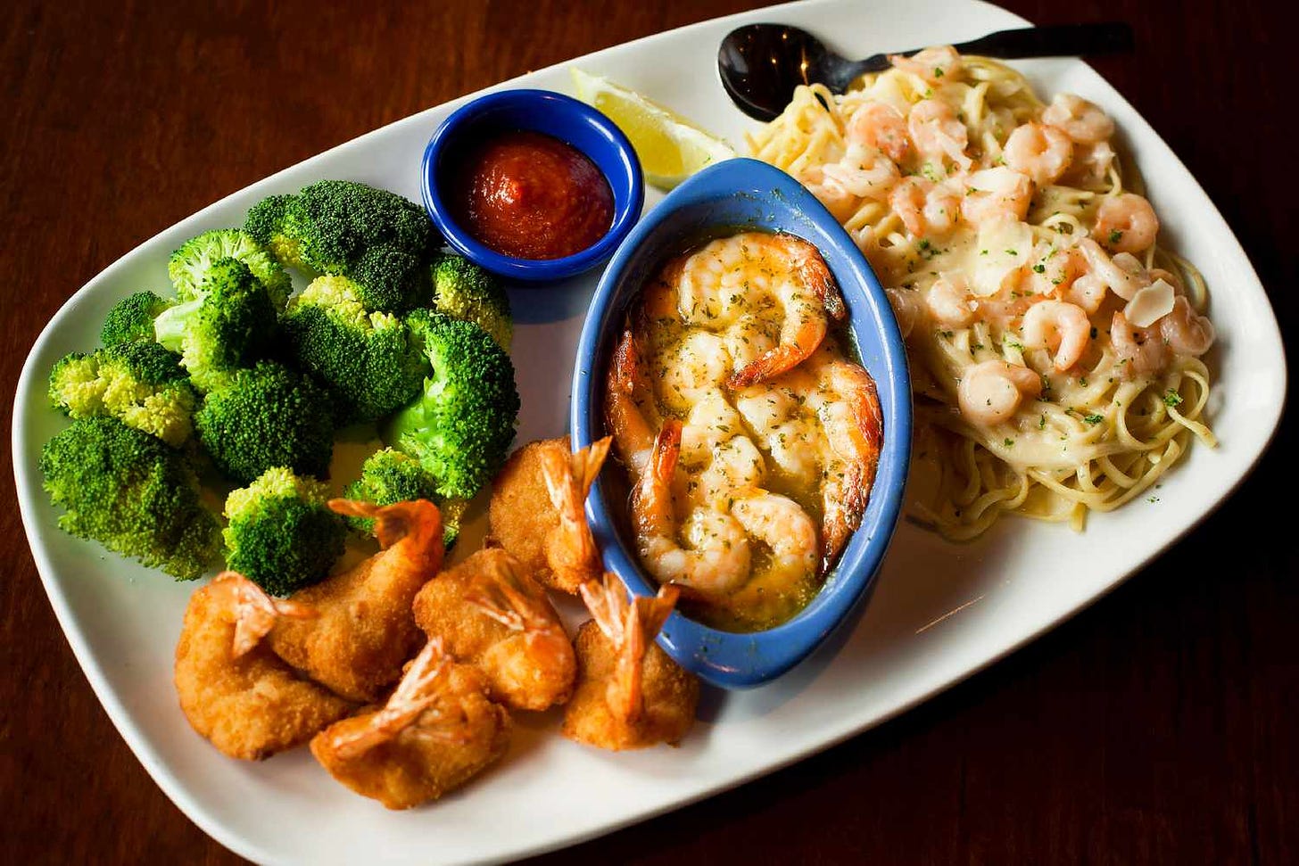 Various prepared shrimp from Red Lobster