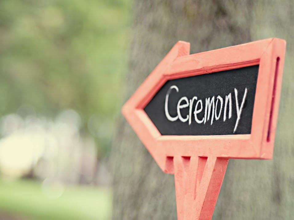 ceremony signage