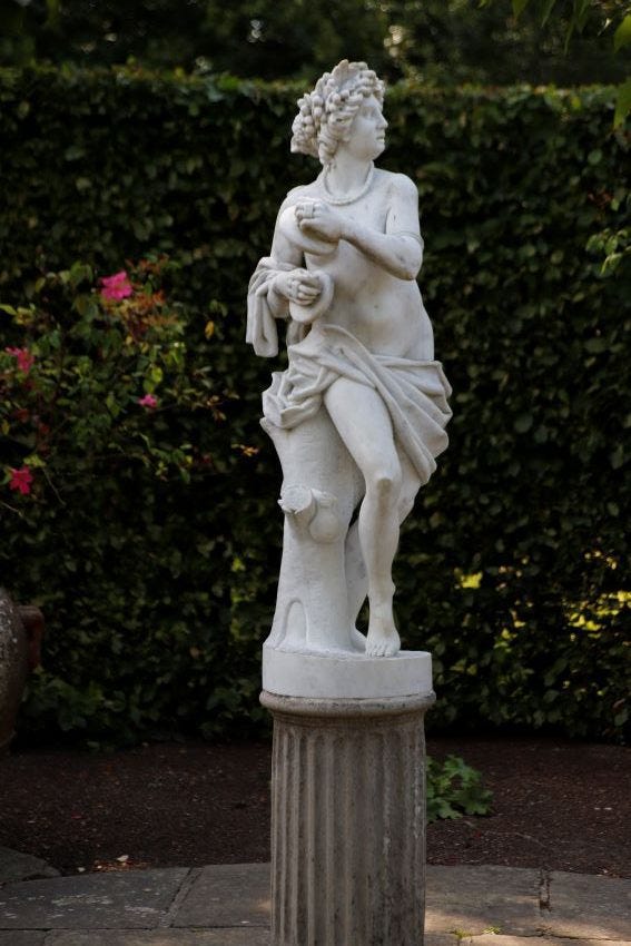 Statue of a Bacchante at Sissinghurst Garden copyright Charles Hawes