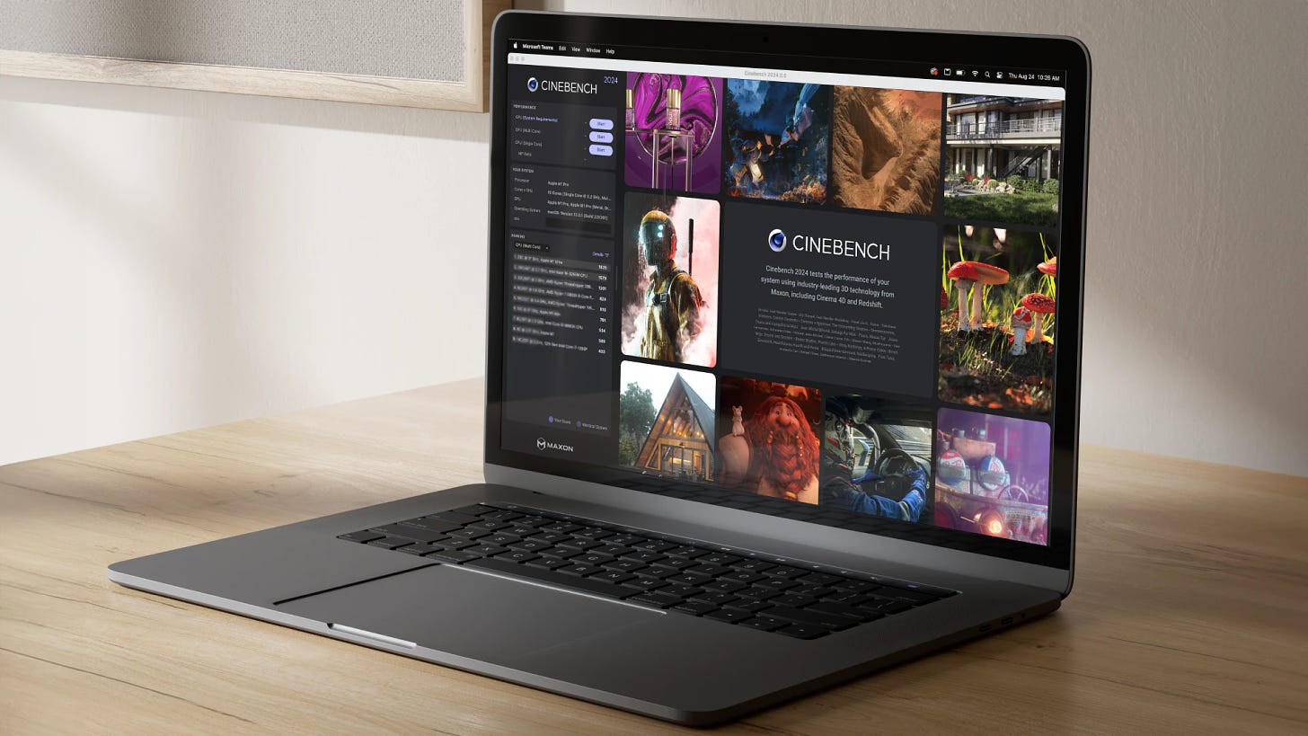 Maxon Redshift and Cinebench Optimized for Mac Lineup with M3 Family…