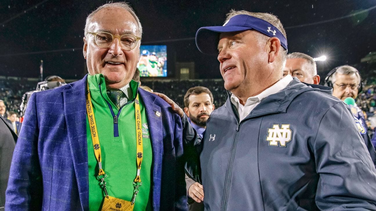 Notre Dame AD Jack Swarbrick says Fighting Irish would play 13th game if  allowed by NCAA - ESPN