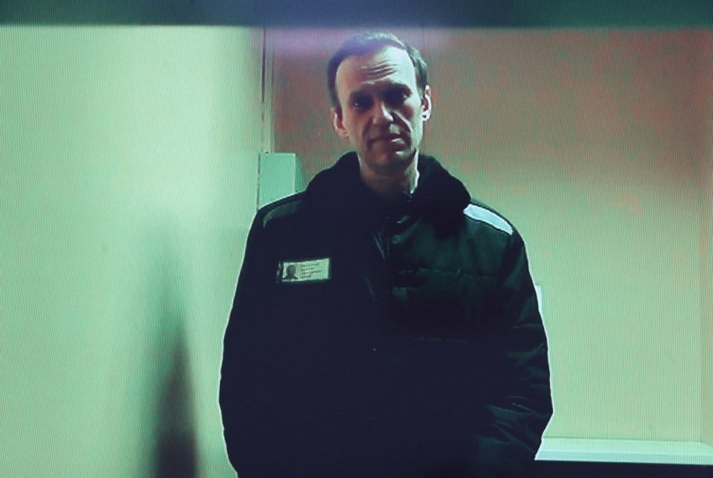 A photo of Navalny in prison the day before he died.