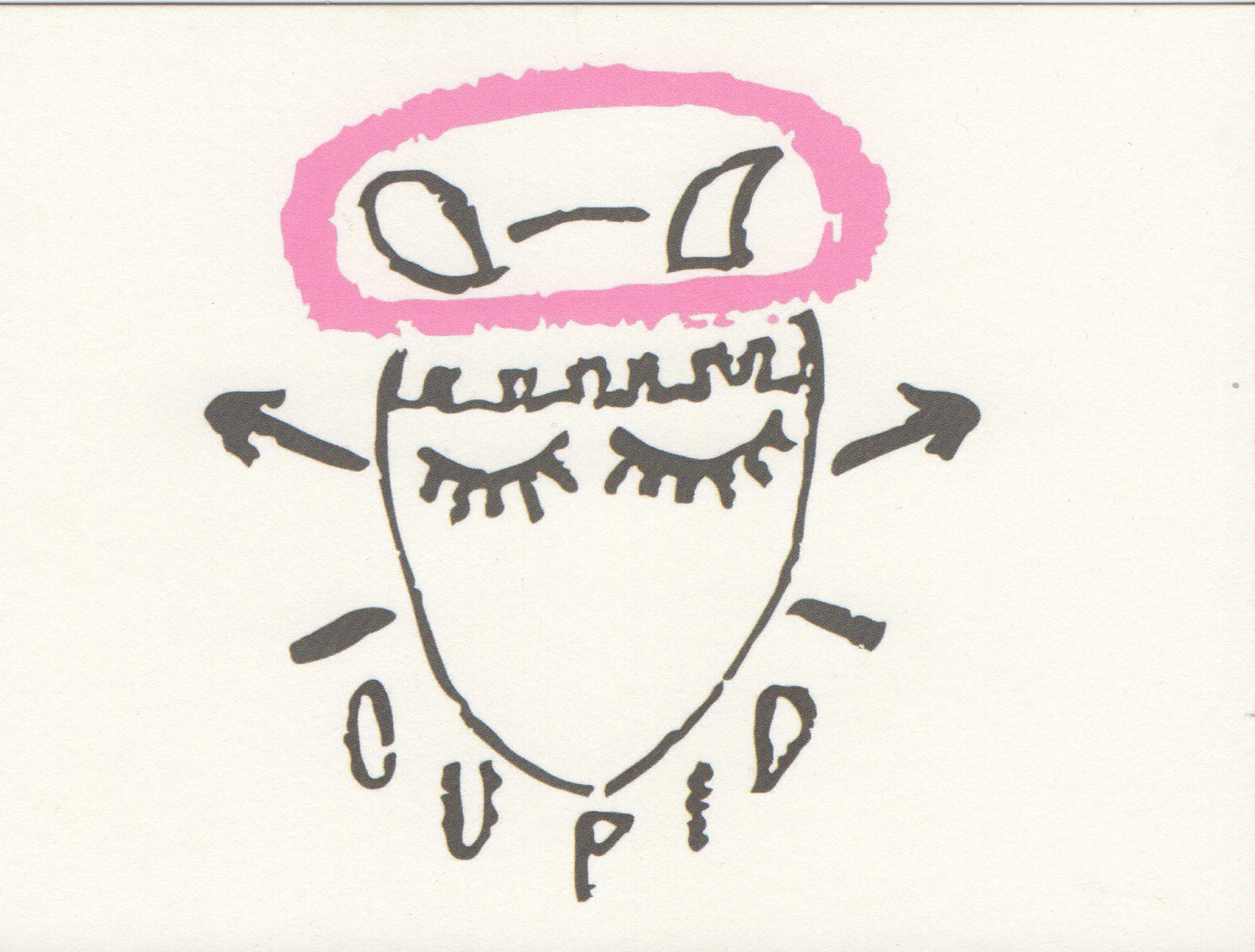 Illustration of cupid card.