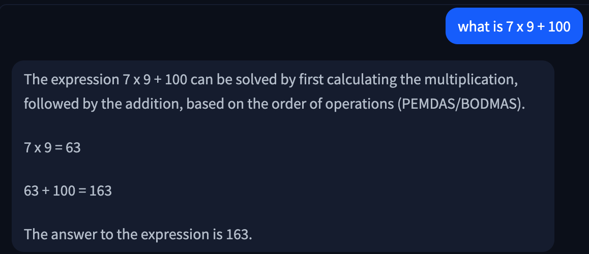 Raw output (before prompt engineering)