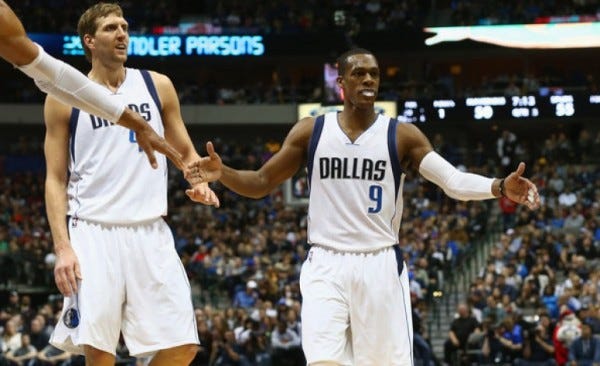 monta ellis with rajon rondo on dallas mavericks 2015