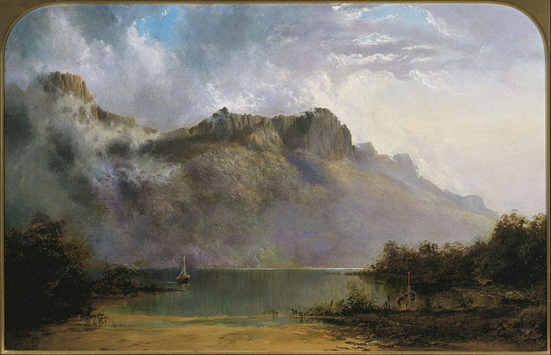 File:Wc Piguenit - Mount Olympus, Lake St Clair, Tasmania, the source of the Derwent - Google Art Project.jpg