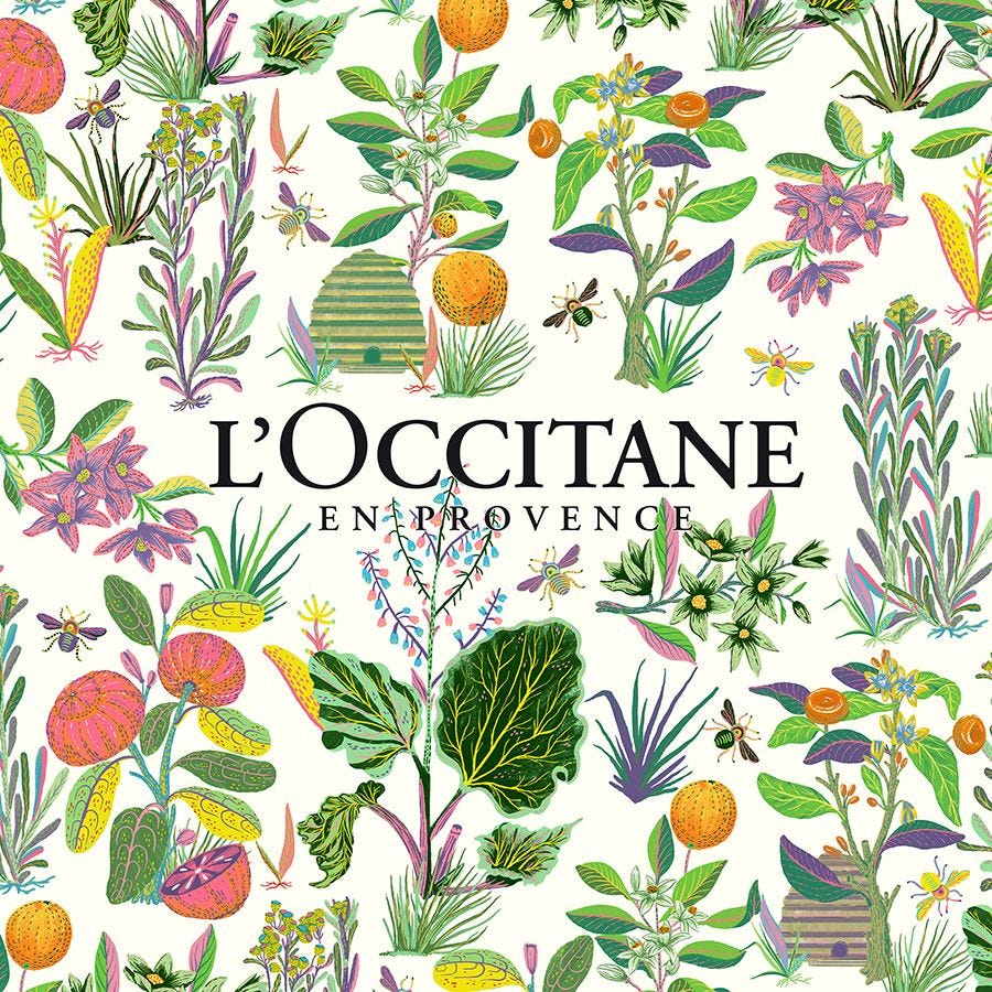 L'Occitane x LLEW MEJIA | Illustration, Flower illustration, Surface design