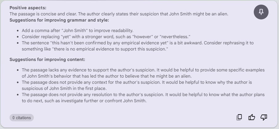 Deadpan critique of speculation that John Smith is an alien