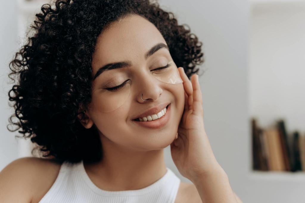 The woman with clear skin