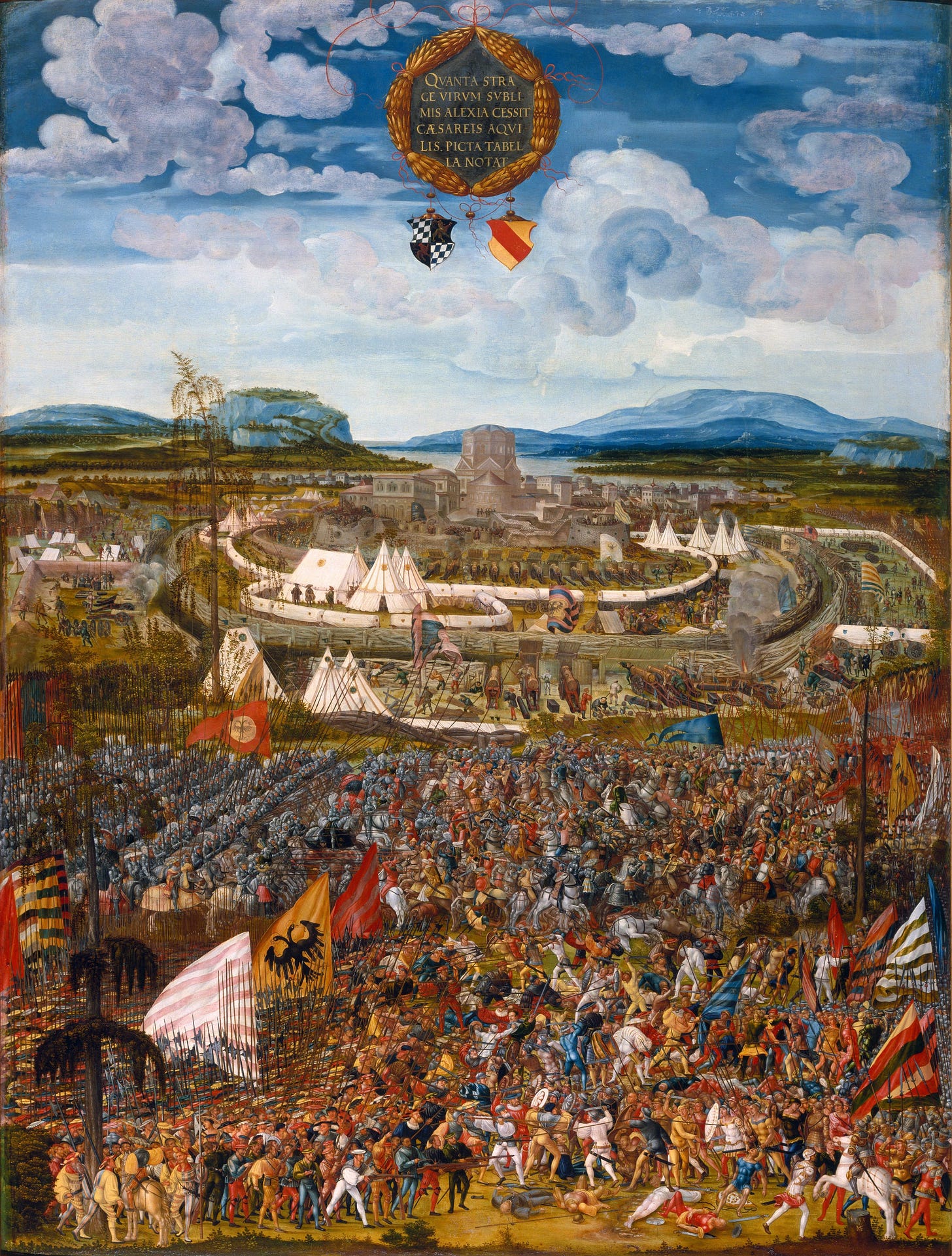 File:Siege of the city of Alesia by Julius Caesar and the fight against  Vercingetorix (by Melchior Feselen, 1533) - Alte Pinakothek, Munich.jpg -  Wikimedia Commons